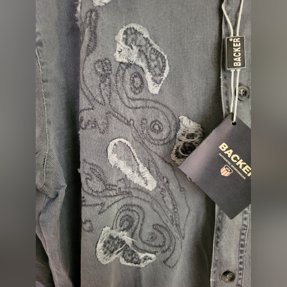 NWT Backer Signature Denim Button-Down Shirt Sz XL - Picture 3 of 5